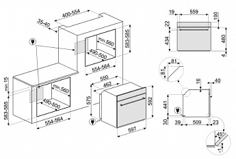 картинка Электрический духовой шкаф Smeg SFP805AO 