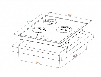 картинка Варочная панель Kuppersberg FS 45 X 