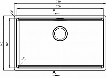 картинка Мойка для кухни Florentina ОПТИМА-HM 700.400.10.10 