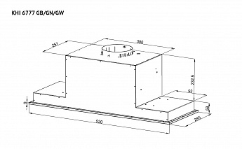 картинка Кухонная вытяжка Korting KHI 6777 GN 