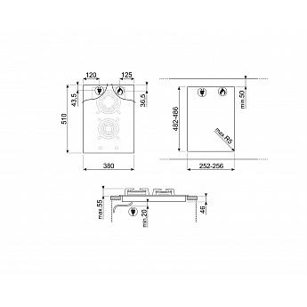 картинка Газовая варочная панель Smeg PV632CNR 