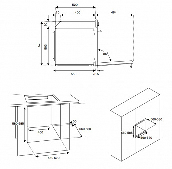 картинка Электрический духовой шкаф Bertazzoni F6011MODPLX/23 