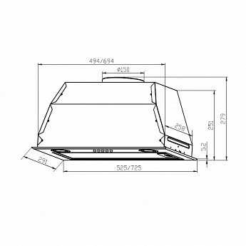 картинка Кухонная вытяжка Lex GS BLOC P 600 WHITE 