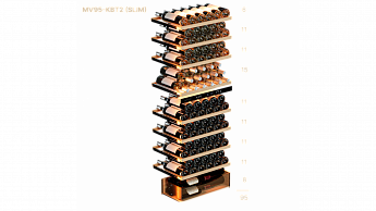 картинка Комбинированный винный шкаф Meyvel MV95-KBT2 (Slim) 