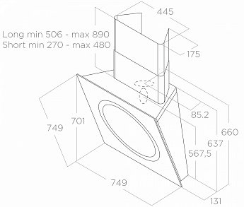 картинка Кухонная вытяжка Elica OM AIR BL/F/75 