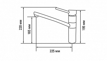 картинка Смеситель Gerdamix RIDO антрацит (FL-101) 