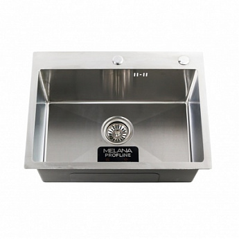 картинка Комплект D6045H+4 MELANA ProfLine (мойка, смеситель, дозатор, коландер, выпуск) 
