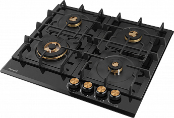 картинка Газовая варочная панель Weissgauff HGG 6445 BL Volcano Burner 
