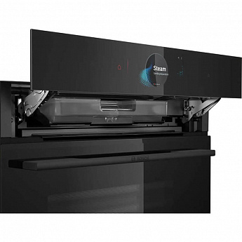 картинка Электрический духовой шкаф с функцией пароварки Bosch HSG958DB1S черный 