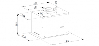 картинка Кухонная вытяжка Weissgauff Dubhe 450 Inox 