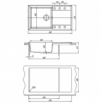 картинка Мойка для кухни Florentina ТОСКАНА 860 