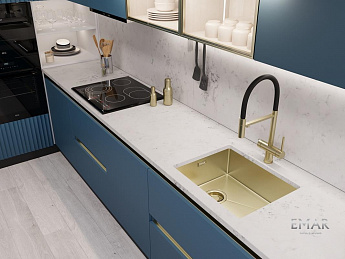 картинка Кухонная мойка Emar EMB-540(UN) PVD Matt Golden 