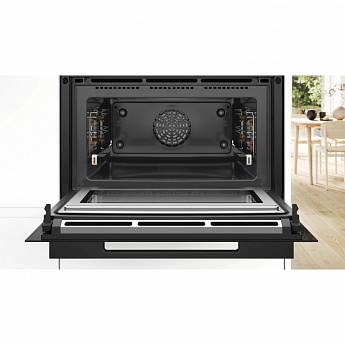 картинка Электрический духовой шкаф с функцией СВЧ Bosch CMG978NB1 черный 