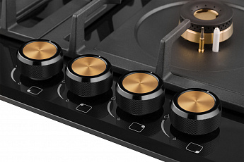 картинка Газовая варочная панель Weissgauff HGG 641 BGV Nano Glass черный 