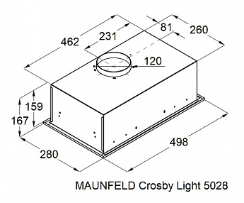 картинка Кухонная вытяжка Maunfeld CROSBY LIGHT 5028 WHITE 