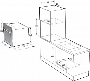 картинка Электрический духовой шкаф Gorenje BO6727E03NX 
