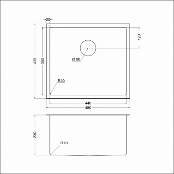 картинка |Discount| Кухонная мойка Emar EMB-114 PVD Nano Coppery 