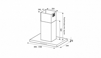 картинка Кухонная вытяжка Bertazzoni KTI90PRO1XA 