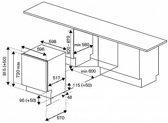 картинка Посудомоечная машина Bertazzoni DW6083PRT 