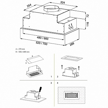 картинка Кухонная вытяжка Korting KHI 6765 GN 