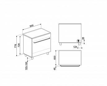 картинка Электрическая кухонная плита Smeg CG90CIXT 