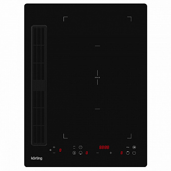 картинка Индукционная варочная панель с вытяжкой Korting HIBH 40980 NB черный  