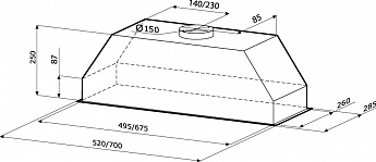 картинка Кухонная вытяжка Krona MINI 600 WHITE SLIDER 