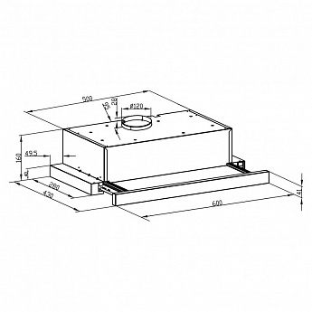 картинка Кухонная вытяжка Lex HUBBLE G 2M 600 IVORY LIGHT 