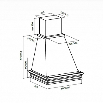 картинка Кухонная вытяжка Lex VERONA 600 IVORY 