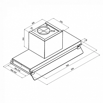 картинка Кухонная вытяжка Krona IDA 600 INOX 3P 