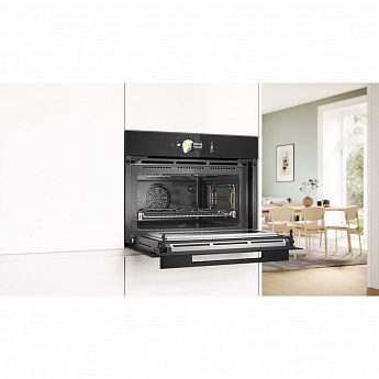 картинка Электрический духовой шкаф с функцией СВЧ Bosch CMG978NB1 черный 