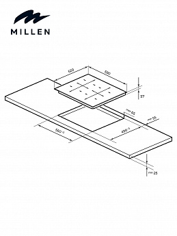 картинка Индукционная варочная панель MILLEN MIH 602 BL 