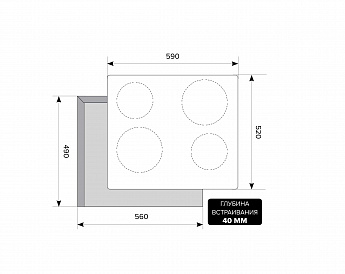 картинка Варочная панель Lex EVH 640-0 BL черный 