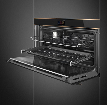 картинка Электрический духовой шкаф Smeg SFPR9604TNR черное стекло 