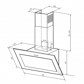 картинка Кухонная вытяжка Lex MIO 500 IVORY  картинка Кухонная вытяжка Lex MIO 500 IVORY