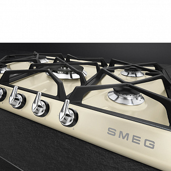 картинка Газовая варочная панель Smeg SR975PGH кремовый 