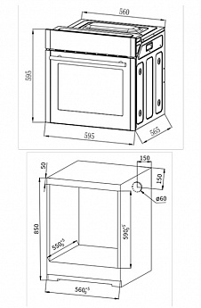 картинка Электрический духовой шкаф Hiberg VM 6260 RY 