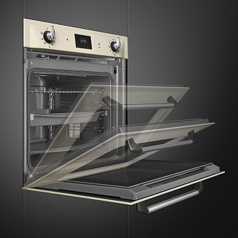 картинка Электрический духовой шкаф Smeg SOP6900TP кремовый 
