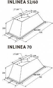 картинка Кухонная вытяжка Kuppersberg INLINEA 70 BX 