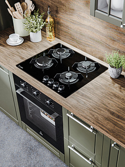 картинка Газ на стекле варочная панель Lex GVG 643 BBL  