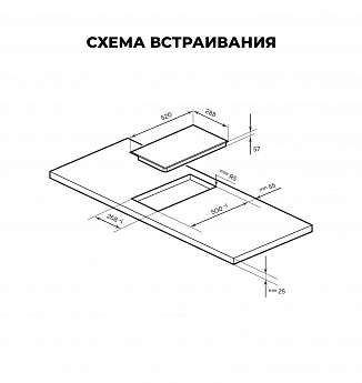 картинка Индукционная варочная панель Lex EVI 321A I WH 