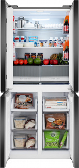 картинка Полувстраиваемый холодильник Weissgauff WCD 450 BEG NoFrost Inverter 