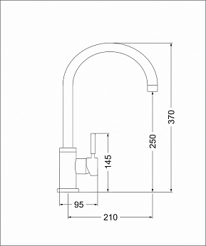 картинка Смеситель Emar ECB-3004 PVD высокий излив 