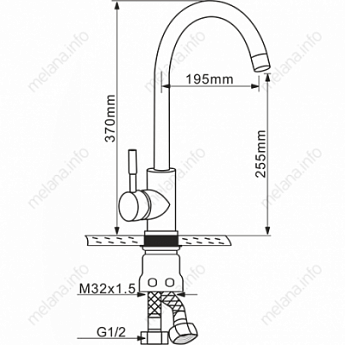 картинка Комплект D6045H+4 MELANA ProfLine (мойка, смеситель, дозатор, коландер, выпуск) 