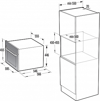картинка Электрический духовой шкаф с функцией СВЧ и пароварки Gorenje BCMS598S19X 