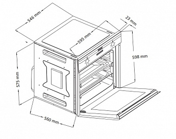 картинка Электрический духовой шкаф Hiberg VM 6193 B 