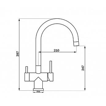 картинка Смеситель LONGRAN SPRINT LOGIC LM2191, STAINLESS STEEL 