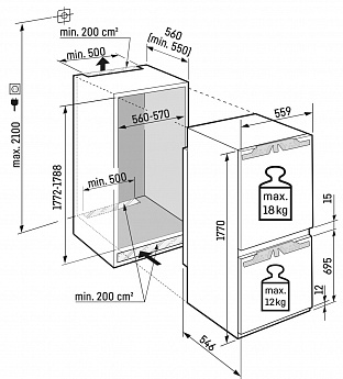 картинка Встраиваемый холодильник Liebherr ICNE 5103-22 001 