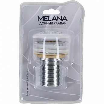 картинка Донный клапан Melana без перелива mln-330301 в блистере белый 