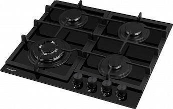 картинка Газовая варочная панель Weissgauff HGG 641 BGV Nano Glass черный 